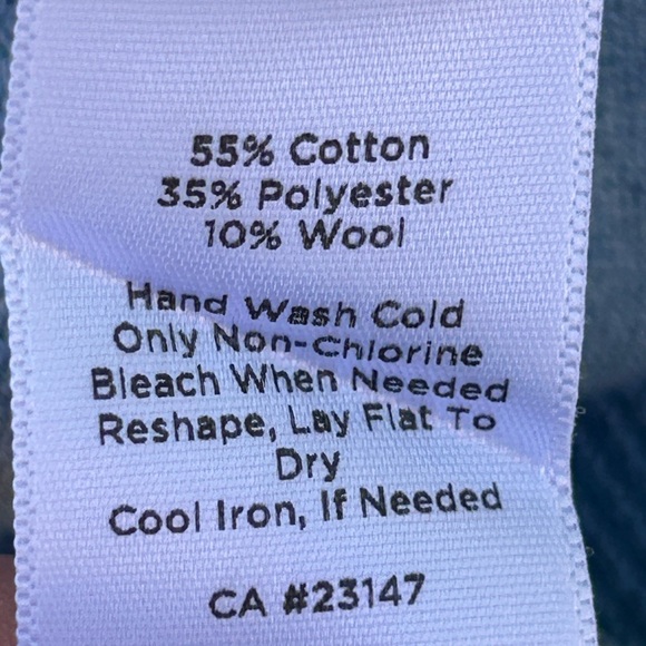 NWT TALBOTS cable knit blue heather sweater sMP cotton/poly/wool blend Soft! - Picture 6 of 6